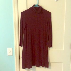 AMERICAN EAGLE MAROON LONGSLEEVE TURTLENECK DRESS